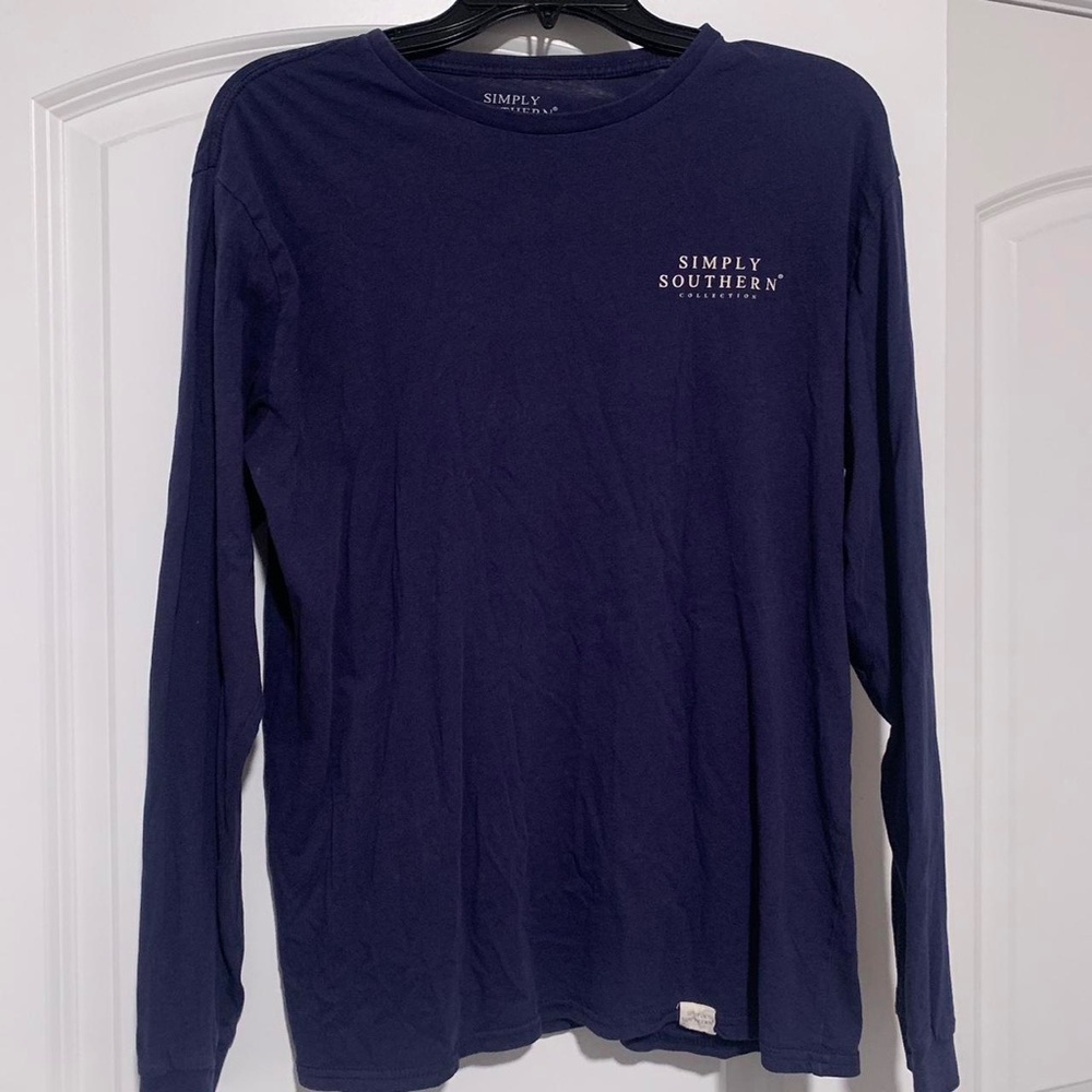 Simply Southern Navy Long-Sleeve Logo Shirt